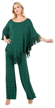 Rhinestone Embellished Tunic Palazzo Set 2 piece Pant Set (Tunic & Palazzo pant) Colors: Black, Emerald, Ivory, Red Sizes: S (4/6), M (8/10), L (12/14), XL (16/18), 1X (20/22), 2X (24/26) 2 Piece Pant Set, Palazzo Pant, Palazzo Set, Pant Set, Palazzo Pants, 2 Piece, Pants Set, Emerald, Pants