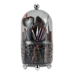 Item Function: 1. Made of quality material, this makeup brush cup is safe to use. 2. Unique design, fashionable and elegant, suitable for your daily life. 3. This makeup brush organizer has separate slots inside to keep your items organized. 4. This is a good gift that you can give to your family, friends, and loved ones on Mother's Day, Christmas, Valentine's Day, New Year, birthdays, and any other festivals. Specifications: Material: PET, Size: 24.5x12.5cm / 9.65"x4.92"(H*D), Package List: 1 P Whimsigoth Makeup, Makeup Organization Aesthetic, Belle Makeup, Gifts For Makeup Lovers, Makeup Brush Organizer, Brush Organizer, Makeup Brush Bag, Secret Room, Makeup Holder