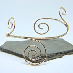 Copper Armlet - Armband - Upper Arm Cuff - Multiple Swirl Armband - Oxidized or Natural - Also Avail Handmade Spiral Gold Cuff Bracelet, Handmade Gold Spiral Cuff Bracelet, Adjustable Gold Artistic Cuff Bracelet, Adjustable Spiral Gold Bangle, Adjustable Gold Spiral Bangle, Artistic Gold Copper Bracelets, Upper Arm Cuff, Upper Arm Cuffs, Brass Bangle