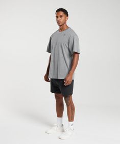 IN YOUR LOCKER Our Essential collection takes it back to basics and does it well. Classic styles, versatile colours and simple designs mean no gym bag is complete without one of these pieces, whether you’re training, commuting, or resting. - Oversized fit- Crew neck- Short Sleeves- Straight hem- Heat-sealed branding to chest- 95% Cotton 5% Elastane- Model is 6'0" and wears size M- SKU: A1A3E-GBFH Functional Cotton T-shirt For Gym, Casual Relaxed Fit T-shirt For Gym, Gray Go-dry T-shirt For Gym, Gray Relaxed Fit T-shirt For Gym, Urban Cotton Activewear For Sports, Functional Cotton Activewear For Gym, Athleisure Go-dry T-shirt, Gray Casual Activewear For Gym, Gray Relaxed Fit Activewear For Gym