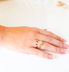 Made with our 14 K gold-filled beaded rings with Czech glass bead accents. The Maroon & White Poppi Beaded Band from Beaded Blondes are sure to be every Aggie's favorite. We suggest getting the same size as your ring. If you're in between sizes - size down they are on an elastic band so it stretches. Aggie Ring, Beaded Rings, Czech Glass Beads, Glass Bead, Sales Gifts, Czech Glass, Elastic Band, Class Ring, Gold Filled