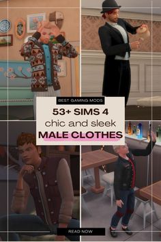 an image of male clothes in the game sims 4 chic and sleek