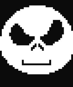 an image of a skull face in the style of 8 bit video game pixel art