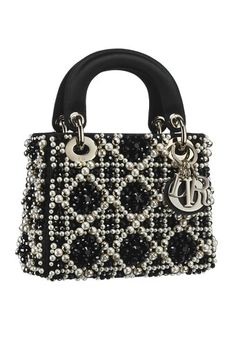 Lady Dior with pearls f/w 2013 Coach Purses Cheap, Burberry Purse, Cheap Purses, Fancy Bags, Dior Handbags, Purses Designer, Beaded Bags, Womens Purses