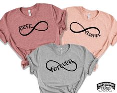 Matching Best Friend Shirts For 3, Matching Shirts For A Trio, Best Friends Shirts For 3 Girls Bff, Friendship Shirts For 3, Best Friend T Shirt Ideas For 3, Best Friends T-shirt, Matching Outfits For Three Best Friends, Best Friend Tee Shirts, Trio Shirt Ideas