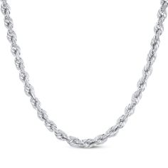 Add this light-catching glitter rope chain necklace for a look that never disappoints. hollow 14K white gold 3mm width 24 inches with lobster clasp Rope Chain Necklace, Accessories Jewelry Necklace, Rope Chain, Lobster Clasp, Womens Necklaces, Apparel Accessories, Jewelry Accessories, Chain Necklace, Everyday Wear