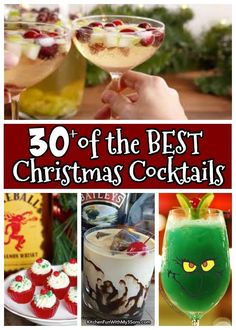 the best christmas cocktails for everyone to enjoy in their holiday party, including drinks and desserts