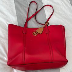 Reselling, Never Used Afterwards, & Down Sizing My Bag Collection. Send An Offer! Red Travel Bags With Gold-tone Hardware, Red Shopping Bag With Branded Hardware, Red Shopping Bags With Branded Hardware, Red Bags With Branded Hardware For Shopping, Red Shoulder Bag With Branded Hardware For Shopping, Red Shopping Bags With Gold-tone Hardware, Red Bags With Gold-tone Hardware For Shopping, Red Shoulder Bag With Gold-tone Hardware For Shopping, Red Tote Bag With Gold-tone Hardware