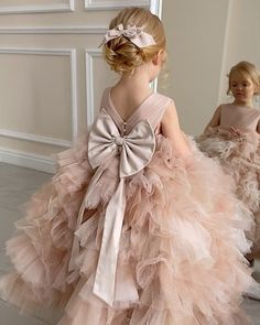 Champagne Tulle Dress, Flower Girl Dresses Floor Length, Baby Princess Dress, Girls Birthday Party Dress, Girls Dresses Diy, First Birthday Dresses, Dress Tutu, Dress Layered