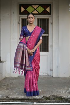 Saree Fabric : Raw Silk Saree Color :Magenta pink Saree Length : 5.5 Meter Blouse Length : 0.8 Meter Blouse Color : Same as Border Color Saree Border : Contrast Woven Border All Over Wash : Dry Clean Festive Pink Raw Silk Pre-draped Saree, Pink Raw Silk Pre-draped Saree With Dupatta, Designer Raw Silk Pink Saree, Pink Slub Silk Pre-draped Saree With Dupatta, Pink Chanderi Pre-draped Saree With Zari Work, Pink Raw Silk Pre-draped Saree For Navratri, Pink Banarasi Silk Pre-draped Saree, Anarkali Raw Silk Pink Saree, Pink Anarkali Saree In Raw Silk