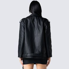 Nothing says "dominant, boss b*tch" more than a studded black vegan leather jacket, with a red inner lining 🔥 Show them who's boss, bby 😝 Edgy Faux Leather Outerwear For Streetwear, Biker Faux Leather Outerwear For Streetwear, Biker Style Faux Leather Outerwear For Streetwear, Edgy Faux Leather Long Sleeve Outerwear, Leather Biker Outerwear For Night Out, Faux Leather Biker Outerwear For Night Out, Punk Style Leather Jacket For Winter Nights, Punk Style Leather Jacket For Night Out In Winter, Rocker Style Fall Outerwear For Streetwear