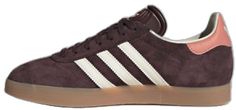 Brown Adidas Sneakers With Rubber Sole, Brown Adidas Sneakers With Branded Insole, Adidas Brown Sneakers With Contrast Sole, Brown Adidas Sneakers, Classic Brown Adidas Sneakers, Classic Brown Sneakers With Gum Sole, Brown Sneakers With Contrast Sole And Round Toe, Brown Sneakers With Leather Sole And Round Toe, Sporty Brown Flat Sneakers