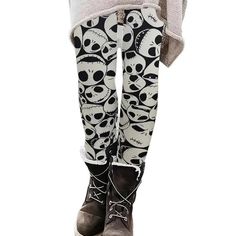 Women Skull Print Skinny Casual Leggings In Black, Size L New With Tags. In Excellent Condition. Original Price $20.00. Varley Leggings, Leather Jeggings, Olive Leggings, Jumpsuits Women, Burgundy Leggings, Striped Tights, Casual Leggings, Leopard Print Leggings, Denim Skirt Women