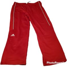 Adidas ||| Climalite Utility Pant |||Xl Mens |||Power Red/White |||Fits 2x Womens |||New With Tags |||Small Amounts Of Discoloration Shown In Last Picture. I Did Not Even Notice It When I Bought Them Or Until I Was Taking Pictures Once I Had Decided To Sell Them On Poshmark. It's On The Very Bottom Hem And I Believe It Will Come Out With A Little Shout! Or Spray N' Wash Anyway...But I'm Pricing Them On The Low End As A Result. |||Matching Ladies 2x Zip-Up Jacket In My Closet. Make A Bundle And P Adidas Sports Pants Full Length, Adidas Full Length Sports Pants, Red Sportswear Pants For Sports, Red Adidas Training Bottoms, Adidas Red Training Bottoms, Red Adidas Athleisure Pants, Moisture-wicking Red Sportswear Pants, Red Moisture-wicking Sportswear Pants, Red Adidas Activewear For Gym