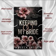 a book cover with the words keeping my bride on it and an image of flowers