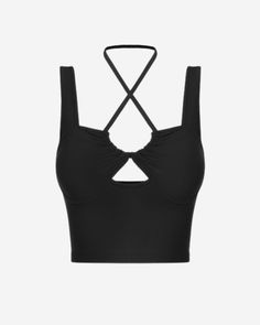 Introducing our latest piece - the Vira Cutout Halter Crop Top! This stunning halter top features daring front cutouts for an edgy yet sophisticated look. The low cut back adds a touch of sultry appeal, perfect for any night out. Ribbed texture and stretchy fabric ensures both comfort and style. This versatile top pairs effortlessly with high-waisted jeans or a flirty skirt for a chic ensemble. Front cutout detailHalter neck strap (no-tie)Bodycon (fits tight)RibbedUltra stretchThick strapsLow cu Chic Triangle Top Tank With Built-in Bra, Fitted Halter Top With Built-in Bra And Cross Back, Cropped Halter Top For Summer Clubbing, Chic Cropped Halter Top For Club, Solid Halter Neck Tank Top For Club, Bra Friendly Backless Crop Top For Night Out, Halter Neck Tank Top For Club, Backless Top For Club, Party Backless Top, Bra Friendly