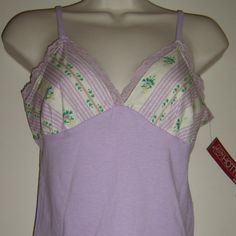 Women's Beautifully Designed With Lace Trim And Adjustable Straps Sexy Cami Top, It Is A Size S. It Has A Beautiful Design With Lace Trim And Adjustable Straps. Can Be Worn As A Sleepwear Or A Tank Top/Shirt, It Will Be Great For The Summer. Will Make A Great Gift. Thank You For Looking, Happy Purchasing/Bidding, Have A Great Day. Spring Fitted Sleepwear With Built-in Bra, Lavender Fitted Sleeveless Sleepwear, Fitted Lavender Sleeveless Sleepwear, Fitted Purple Cotton Camisole, Fitted Purple Sleepwear For Spring, Fitted Lavender Camisole, Fitted Cotton Sleepwear With Built-in Bra, Fitted Lavender Camisole Top, Sublimation Ideas