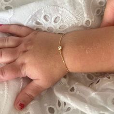 This is for the Baby Bracelet only. Please check our store for Mommy & me set sold together Baby Sizing Options: 4" + 1" & 4.5" + 1" Bezel is 3 mm diamond (can be done in any stone; birthstone as well) Available in 14k White Gold, Yellow Gold or Rose Gold. Model is wearing 5.75" + 1" bracelet length (size) and baby is wearing 4"+1" For inquiries and bundle discounts email retailtherapy26@gmail.com or DM @retailtherapy_jewelry on Instagram Mommy And Me Bracelets Gold, Baby Jewelry Gold Newborn Modern, Baby Jewelry Gold Newborn Antique, Infant Jewelry Gold, Baby Jewelry Gold Newborn Traditional, Solid Gold Baby Bracelet, Baby Bracelet Gold, Baby Jewelry Gold, Diamond Bezel Bracelet