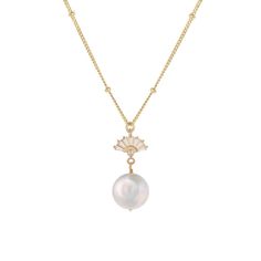 PRICES MAY VARY. Exquisite Baroque Pearl Centerpiece: Featuring a 14mm natural, flawless baroque pearl, this necklace is a testament to timeless elegance, perfect for brides and bridesmaids seeking a statement piece. Luxurious 14K Gold Plating: Our 1920s flapper necklace is crafted with 925 sterling silver and coated in radiant 14K gold plating, marrying durability with the opulent luster suitable for weddings and proms. Versatile Bridal Accessory: Whether it's for the bride or the bridal party, Wedding Day Jewelry Brides Necklace, Graceful Gold Necklace With Pearl Charm, Elegant Gold-plated Pearl Charm Necklace, Elegant Gold Plated Pearl Charm Necklace, Elegant Gold Charm Necklace With Pearl Pendant, Fine Jewelry Pearl Pendant Necklace In Pearl White, Graceful Gold Necklace With Pearl Pendant, Refined Yellow Gold Pearl Necklace For Wedding, Refined Gold Pearl Necklaces