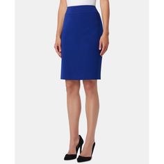 Wear-To-Work Perfection: A Sleek, Always-Flattering Pencil Skirt By Tahari Asl. Approx. Model Height Is 5'10" And She Is Wearing A Size 4 Approx. 22-1/2" Long; Pencil Silhouette Hidden Side Zipper Closure Wide Waistband; Back Vent Lined Shell: Polyester/Rayon/Elastane; Lining: Polyester/Elastane Dry Clean Imported Elegant Blue Knee-length Pencil Skirt, Blue Stretch Skirt For Workwear, Blue Knee-length Pencil Skirt For Office, Blue Stretch Mini Skirt For Workwear, Elegant Blue Relaxed Mini Skirt, Elegant Blue Pencil Skirt For Spring, Elegant Blue Pencil Mini Skirt, Blue Relaxed Pencil Skirt For Work, Blue Lined Mini Skirt For Office