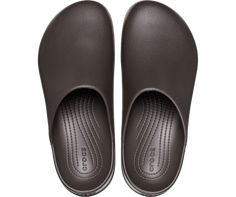 Dylan Clog - Crocs Classic Slip-on Clogs With Textured Sole, Casual Workwear Clogs With Textured Sole, Modern Brown Slip-on Clogs, Classic Slip-on Synthetic Clogs, Classic Brown Synthetic Clogs, Classic Slip-resistant Clogs For Work, Classic Slip-resistant Workwear Clogs, Modern Slip-resistant Round Toe Clogs, Classic Workwear Slip-resistant Clogs