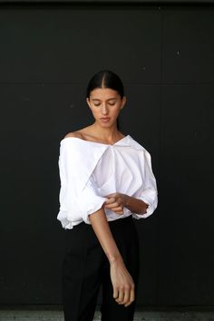 FUNNELNECK REVERSIBLE SHIRT – Chava Studio Classic Tops With Cuffed Sleeves And Fold Down Collar, Fitted Summer Tops With Cuffed Sleeves, White Shirt With Cuffed Sleeves And Fold-down Collar, White Shirt With Cuffed Sleeves And Fold Down Collar, Casual Oversized Tops With Fold Down Collar, Casual Oversized Top With Fold-down Collar, Casual Oversized Top With Fold Down Collar, Relaxed Fit Blouse With Fold Down Collar For Summer, Summer Blouse With Relaxed Fit And Fold Down Collar