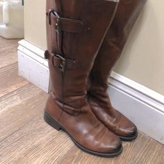 100% Brown Knee High Books Leather New Long Brown Boots, Brown Knee High Boots, Leather Books, Brown Boots, Lace Up Boots, Knee High Boots, Knee High, Shoe Laces, Lace Up