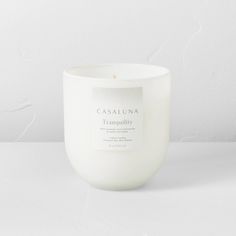 Tranquility Core Frosted Glass Wellness Jar Candle White - Casaluna? Serenity Core, Target Candle, Frosted Glass Candle, Minimalist Candles, Relaxing Candles, Lavender Scented Candle, Long Lasting Candles, Pretty Candle, Foyer Table