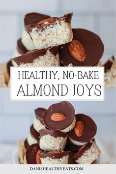 healthy, no - bake almond joys are the perfect treat for any occasion