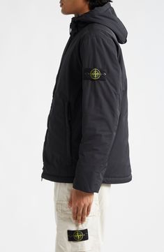 The label's detachable compass badge adds a heritage signature to a lightweight jacket that shields you from rain with an expansive hood and storm placket. 27" length (size Medium) Two-way front-zip closure with snap storm placket Drawcord-toggle hood Front zip pockets Lined, with 100% polyester fill 100% polyester Machine wash, line dry Imported Designer Clothing Hooded Outdoor Outerwear With Logo Patch, Hooded Winter Outerwear With Logo Patch, Winter Outdoor Outerwear With Logo Patch, Long Sleeve Outerwear With Logo Patch For Outdoor, Long Sleeve Outdoor Outerwear With Logo Patch, Nylon Outerwear With Logo Patch For Outdoor, Outdoor Nylon Outerwear With Logo Patch, Fabric Gift Bags, Nordstrom Store