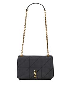 Saint Laurent Jamie 4.3 Mini Chain Bag in Lambskin Luxury Evening Bags With Gold Chain, Mini Chain Bag, Chain Bag, Chain Bags, Leather Shoulder Bag, Saint Laurent, In Store, Buy Online, Shoulder Bag