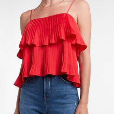 Brand New With Tags. Beautiful Top And Beautiful Red Color Size S 100% Polyester Smoke And Pet Free Home No Returns Accepted Once Sold Black Tube Top, White Halter Top, Black Tube, Velvet Crop Top, Wrap Crop Tops, Tie Crop Top, Cropped Cami, Cami Crop Top, Shoulder Crop Top