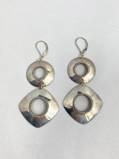 .925 sterling silver  13 grams 58mm x 35mm Farmer's Market, Estate Jewelry, Sterling Silver Earrings, Silver Earrings, 925 Sterling Silver, Sterling Silver, Silver