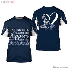 Dallas Cowboys Raising Hell With The Hippies And The Cowboys 3 D T Shirt Shipping from the US. Easy 30 day return policy, 100% cotton, Double-needle neck, sleeves and hem; Roomy Unisex Fit. Cowboy Gifts, Dallas Cowboy, Cow Shirt, Perfect Gif, Staple Wardrobe Pieces, Elegant Shirt, Tailored Shirts, 3d T Shirts, She Likes