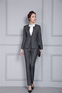 99+ Mẫu đồng phục nhân viên ấn tượng nhất 2019 - 2020 » Festival Work Outfits Frauen, Office Attire Women, Formal Chic, Pantsuits For Women, Formal Outfit