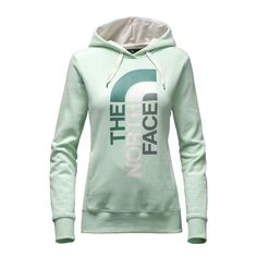 The North Face Trivert Logo Pullover Hoodie Women's Sportswear Fleece Hoodie With Logo Print, Green Crew Neck Tops With Drawstring Hood, Green Hooded Cotton Activewear, Green Crew Neck Athleisure Hoodie, Green Fleece Top With Drawstring Hood, Green Hoodie Sportswear Top, Green Letter Print Athleisure Hoodie, Green Sportswear Hoodie Top, Green Athleisure Top With Drawstring Hood