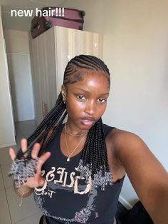 Sizwe on TikTok All Back Hairstyle With Beads, Big Short Braids For Black Women, Cornrow Hairstyles With Beads For Women, Straight Back Black Women, Braids All Back For Black Women, Hairstyles For Cornrows, Straight Up With Beads, Straight Cornrows Braids For Black Women, Short Cornrows With Curls