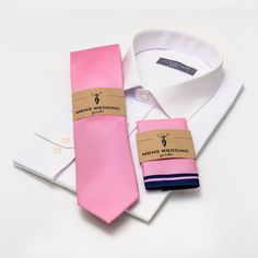 It's called the power tie for a reason, and by wearing a pink tie you are implying that you mean business. Just like Tiger Woods wears a red shirt to convey dominance, the red tie is a reaffirmation of strength, authority and dominance within the professional world. BRAND NEW TIE SET CONDITION 10/10 100% POLYESTER Width: 7.5 cm Lenght: 148cm Elegant Pink Wedding Handkerchiefs, White Wedding Suit And Tie Accessories With Pocket Square, Pink Standard Tie For Groom, Pink Standard Tie Suit Accessories For Groom, Classic Pink Suit And Tie Accessories For Wedding, Classic Pink Ties For Wedding, Classic Pink Suit And Tie Accessories For Groom, Pink Tie Wedding, Blush Pink Tie