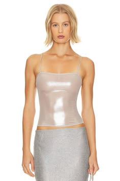 80% polyester 20% spandex.  Made in USA.  Dry clean only.  Liquid like pearlescent sheen finish.  Garment is intentionally sheer, undergarments will show through.  Please note undergarment not included.  .  .  .  .  .  .  .  .  .  . Dirty 30, Paris Outfits, Going Out Outfits, Fashion Help, Fashion Killa, Fashion Inspo Outfits, Cool Girl, Metallic Silver, Strapless Top