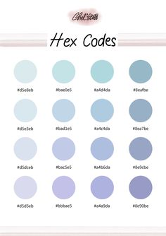 the color scheme for hex colors