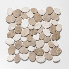 a pile of rocks sitting on top of a white table