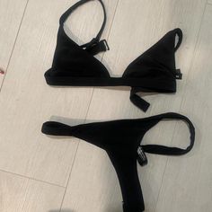 Ark Swimwear Black Bikini Set. Bralette Top And Brazilian Bottom. Top In Xs Bottom In S. Tag And Hygienic Liner Still On. Selling Bc I Don’t Need That Many Black Bikinis. Currently 120 For The Set Online Black Seamless Low-cut Swimwear, Black Low-cut Seamless Swimwear, Black Low-cut Swimwear For Beachwear, Black Low-cut Swimwear For Poolside, Black Triangle Top Swimwear For Club, Sleek Black Swimwear For Club, Fitted Low-cut Swimwear For Night Out, Black Bra-friendly Swimwear For Party, Seamless Triangle Top Swimwear For Night Out