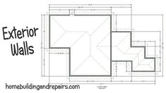 the floor plan for an extension wall