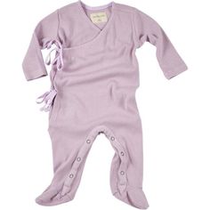 The cozy footed onesie is made from the signature silky and stretchy organic rib blend. It features a snap closure at the inseam and finishes with two ties at the side body for easy changing. This newest addition to the baby collection is made to coordinate with any accessory to create a sweet giftable ensemble. | Bacabuche | Rib Kimono Onesie, Lilac (Multicolor, Size 6-12M) | Maisonette collects the best children’s products from around the world (unlike Zulily, Etsy, The Tot, Farfetch Kids, Chi Fitted Cotton Footie For Loungewear, Soft Fitted Onesie For Loungewear, Fitted Onesie For Sleep, Fitted Solid Color Onesie For Sleep, Fitted Footie For Loungewear Spring, Spring Loungewear Footie, Spring Loungewear Fitted Footie, Newborn Baby Girl Outfits, Kimono Onesie