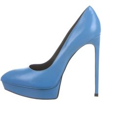 Authentic Saint Laurent Leather Pumps Blue Pointed-Toes Stiletto Heels With Platform Includes Box Made In Italy Posh Will Authenticate. Buy With Confidence Modern Blue Leather Heels, Blue Calf Leather Heels With Round Toe, Blue Heels With Leather Sole For Evening, Navy Blue High Heels, Dorsay Heels, Heels With Platform, Blue High Heels, Black Patent Heels, Ysl Heels