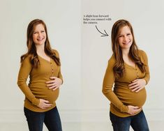 a pregnant woman with her stomach exposed and showing the same amount of belly fatten