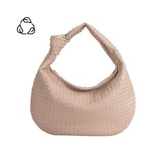 The Brigitte is a fine example of our attention to detail and quality. Its intricate basket woven handmade design and buttery soft feel add a touch of luxury to this understated hobo bag. The slouchy shape allows it to fit perfectly under your arm. Features interior zip and slot pockets. Luxury Vegan Leather 16"W x 10"H Handle Drop: 4" Zipper Closure Gold-Tone Hardware Interior Zip & Slot Pockets Signature Polka Dot Lining Fits up to an iPad Mini Iphone Mini, Melie Bianco, Basket Woven, Vegan Handbags, Vegan Leather Bag, Vegan Bags, Easter Outfit, Leather Weaving, Large Shoulder Bags