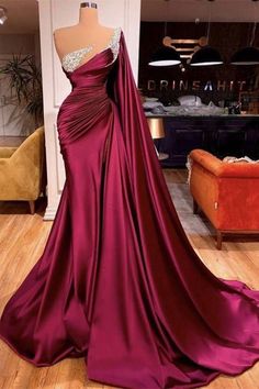 Gorgeous Mermaid Beads Evening Prom Dress WIth Ruffles A Line Prom Dress, Crystal Dress, Prom Dress Evening, فستان سهرة, A Line Prom Dresses, Long A, Dresses Elegant, Glam Dresses, Dress Evening