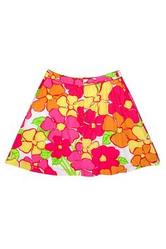 Add some fun florals to your warm weather wardrobe with this skirt from Lilly Pulitzer! This vibrant piece is perfect for a spring or summer soiree. Pair with wedges and a chic blouse for a classic look. Size 6 100% Cotton Concealed back zipper Lined A-line silhouette Floral print design Waist 31" Total length 23" Orange Floral Print, Floral Print Design, Summer Soiree, Chic Blouses, A Line Skirt, Pink Orange, Classic Looks, A Line Skirts, Warm Weather