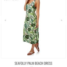 Women's Seafolly Dress Fit: Relaxed Fit V Neck Line Thin Shoulder Straps Loose-Fitting Through Body Mid-Shin Length Side Split Detail All Over Print Crafted From Super Lightweight Fabric Material: 100% Viscose Seafolly Dress, Dress Maxi, Side Split, Beach Dresses, Beach Dress, Palm Beach, Lightweight Fabric, All Over Print, Fabric Material